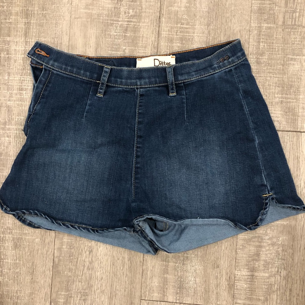 Dittos Retro High Waist Denim Shorts